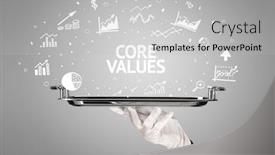  Presentation with waiter - Theme having waiter-serving-business-idea-concept background and a light gray colored foreground