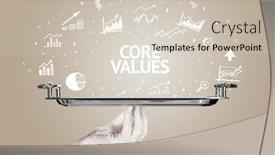  Presentation with waiter - Colorful presentation design enhanced with waiter-serving-business-idea-concept backdrop and a soft green colored foreground