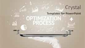  Presentation with business process - Presentation theme having waiter-serving-business-idea-concept background and a soft green colored foreground