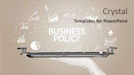  Presentation with waiter - Slide deck having waiter-serving-business-idea-concept background and a soft green colored foreground