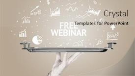  Presentation with waiter - Cool new slides with waiter-serving-business-idea-concept backdrop and a soft green colored foreground