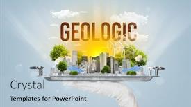  Presentation with eco city - Beautiful slide deck featuring waiter-serving-eco-city backdrop and a light blue colored foreground