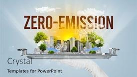  Presentation with eco city - Slide set having waiter-serving-eco-city background and a light blue colored foreground