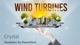  Presentation with eco city - Presentation consisting of waiter-serving-eco-city background and a lemonade colored foreground