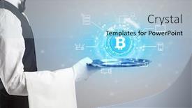  Presentation with mining - PPT theme enhanced with waiter-serving-on-a-tray background and a light blue colored foreground