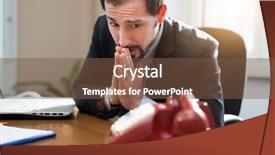  Presentation with patient waiting time - PPT theme consisting of waiting for a phone call background and a tawny brown colored foreground