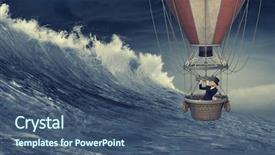  Presentation with patient waiting time - Presentation enhanced with waiting for better times mixed background and a ocean colored foreground