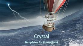  Presentation with waiting - Beautiful slides featuring waiting for better times mixed backdrop and a ocean colored foreground