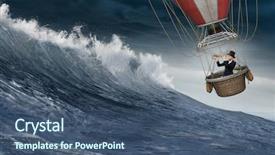  Presentation with patient waiting time - Colorful theme enhanced with waiting for better times mixed backdrop and a ocean colored foreground