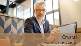  Presentation with flight - Cool new PPT theme with waiting for flight at airport backdrop and a coral colored foreground