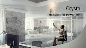  Presentation with inspiration - Amazing slide deck having waiting for inspiration to come backdrop and a light gray colored foreground