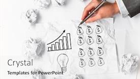  Presentation with inspiration - Audience pleasing PPT theme consisting of waiting for inspiration to come mixed media backdrop and a white colored foreground