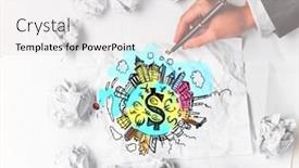  Presentation with inspiration - Presentation theme consisting of waiting for inspiration to come background and a light gray colored foreground