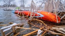  Presentation with spring training - PPT layouts with waiting-for-spring-stand-up background and a light blue colored foreground