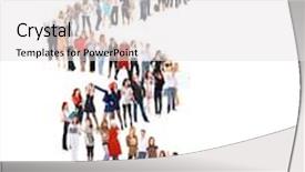  Presentation with culture - PPT theme featuring line friends brown - waiting for their turn corporate background and a light gray colored foreground