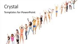  Presentation with waiting - Presentation design consisting of waiting for their turn idea background and a  colored foreground