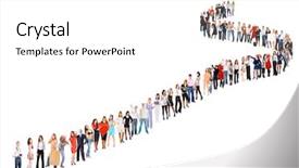  Presentation with waiting line - Slide set enhanced with waiting for their turn very background and a  colored foreground