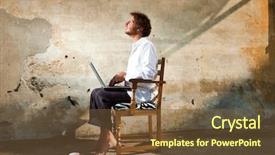  Presentation with thought - Slide set featuring waiting god - boy thought to work background and a tawny brown colored foreground