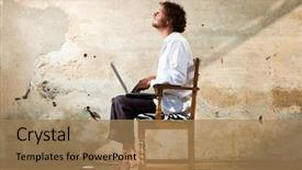  Presentation with thought - Cool new slide deck with  backdrop and a  colored foreground