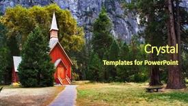  Presentation with yosemite - Amazing PPT theme having walking jesus - it is church in yosemite backdrop and a  colored foreground