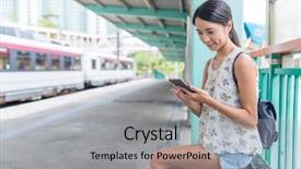  Presentation with waiting - Slide set enhanced with waiting in the trsin station background and a light gray colored foreground