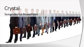  Presentation with waiting line - Theme having waiting line - business group in a row background and a white colored foreground