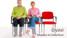  Presentation with waiting room - Slide set having waiting room hospital or dentist background and a sky blue colored foreground