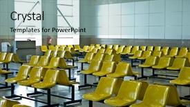  Presentation with waiting room - Beautiful presentation featuring waiting room seats backdrop and a light blue colored foreground