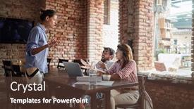  Presentation with waitress - Amazing slide set having waitress-and-young-couple-arguing backdrop and a tawny brown colored foreground