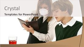  Presentation with order - PPT theme featuring waitress-in-n95-mask-taking background and a lemonade colored foreground