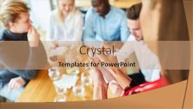  Presentation with bistro - Amazing PPT theme having waitress-or-waitress-makes backdrop and a coral colored foreground