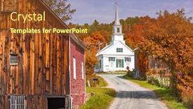  Presentation with village river forest - PPT theme consisting of waits-river-village-vermont-usa background and a tawny brown colored foreground