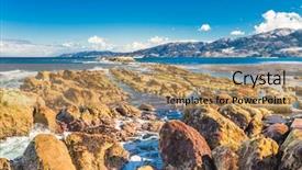  Presentation with coastal - Slides consisting of wajima ishikawa japan coastal park background and a coral colored foreground