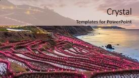  Presentation with rice terraces - Beautiful presentation theme featuring wajima japan at shiroyone senmaida backdrop and a soft green colored foreground