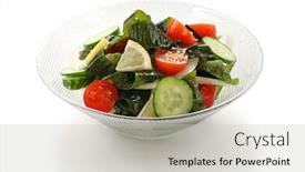  Presentation with seaweed - Colorful slide set enhanced with wakame seaweed salad low calorie vegetarian food backdrop and a soft green colored foreground