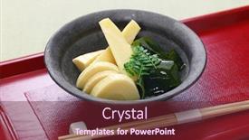  Presentation with bamboo - Beautiful slide deck featuring wakatakeni-simmered-young-bamboo-shoots backdrop and a tawny brown colored foreground