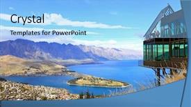  Presentation with queenstown - Audience pleasing PPT theme consisting of wakatipu from top new zealand backdrop and a light blue colored foreground