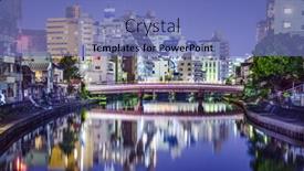  Presentation with city japan - Presentation theme featuring wakayama city wakayama prefecture japan background and a teal colored foreground