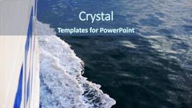  Presentation with ocean - Cool new presentation design with wake in the ocean made backdrop and a ocean colored foreground