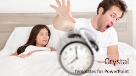  Presentation with alarm - Presentation featuring wake up - couple waking up background and a lemonade colored foreground