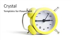  Presentation with alarm - Beautiful theme featuring wake up call - alarm clock lying on its backdrop and a  colored foreground