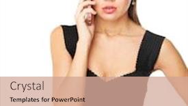  Presentation with wake up call - Slide deck enhanced with wake-up-call-young-brunette background and a coral colored foreground