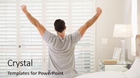  Presentation with stretching - Colorful slide set enhanced with depression - face expression depressed girl deep backdrop and a light gray colored foreground