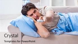  Presentation with remote - Presentation theme having  background and a  colored foreground