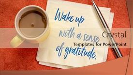  Presentation with positivity - Presentation theme having wake-up-with-a-sense background and a lemonade colored foreground