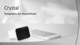  Presentation with mobile phone addiction - Cool new PPT layouts with wakeapp - sleep tracker and mobile phone backdrop and a light gray colored foreground