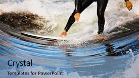  Presentation with wave - Slide deck enhanced with wakeapp - surfer riding a wave background and a teal colored foreground