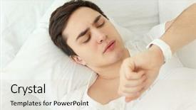  Presentation with gps vehicle tracker - Colorful presentation enhanced with wakeapp - young man with sleep tracker backdrop and a  colored foreground