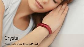  Presentation with gps vehicle tracker - Amazing presentation theme having wakeapp - young woman with sleep tracker backdrop and a coral colored foreground