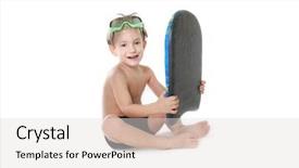  Presentation with cute black board - Amazing slides having wakeboarding - cute boy with swimming board backdrop and a lemonade colored foreground